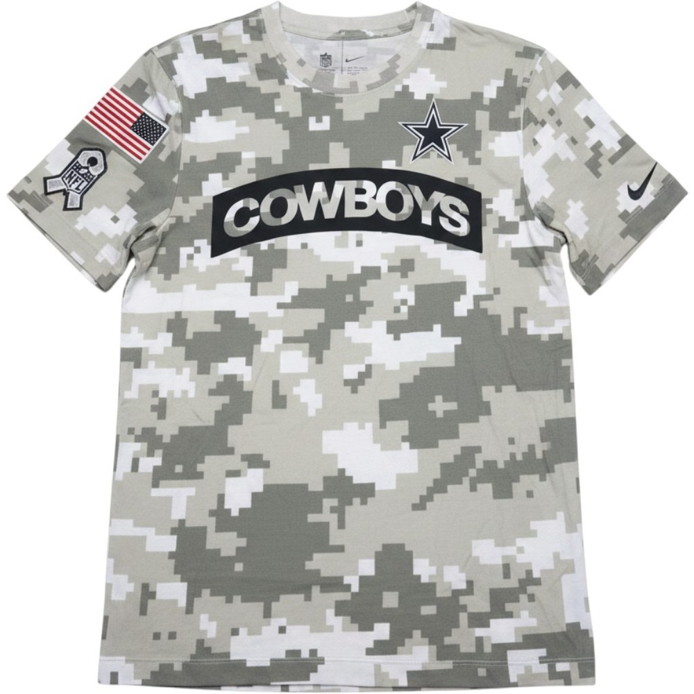Nike Dallas Cowboys Salute Service Camo Dri-FIT Tee Shirt Stitched Mens Small